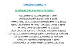 PARTIDOS LIGA TENIS SEPTIEMBRE 23