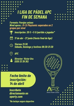 Cartel del torneo