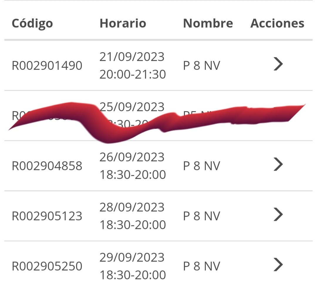 Pista disponible Septiembre