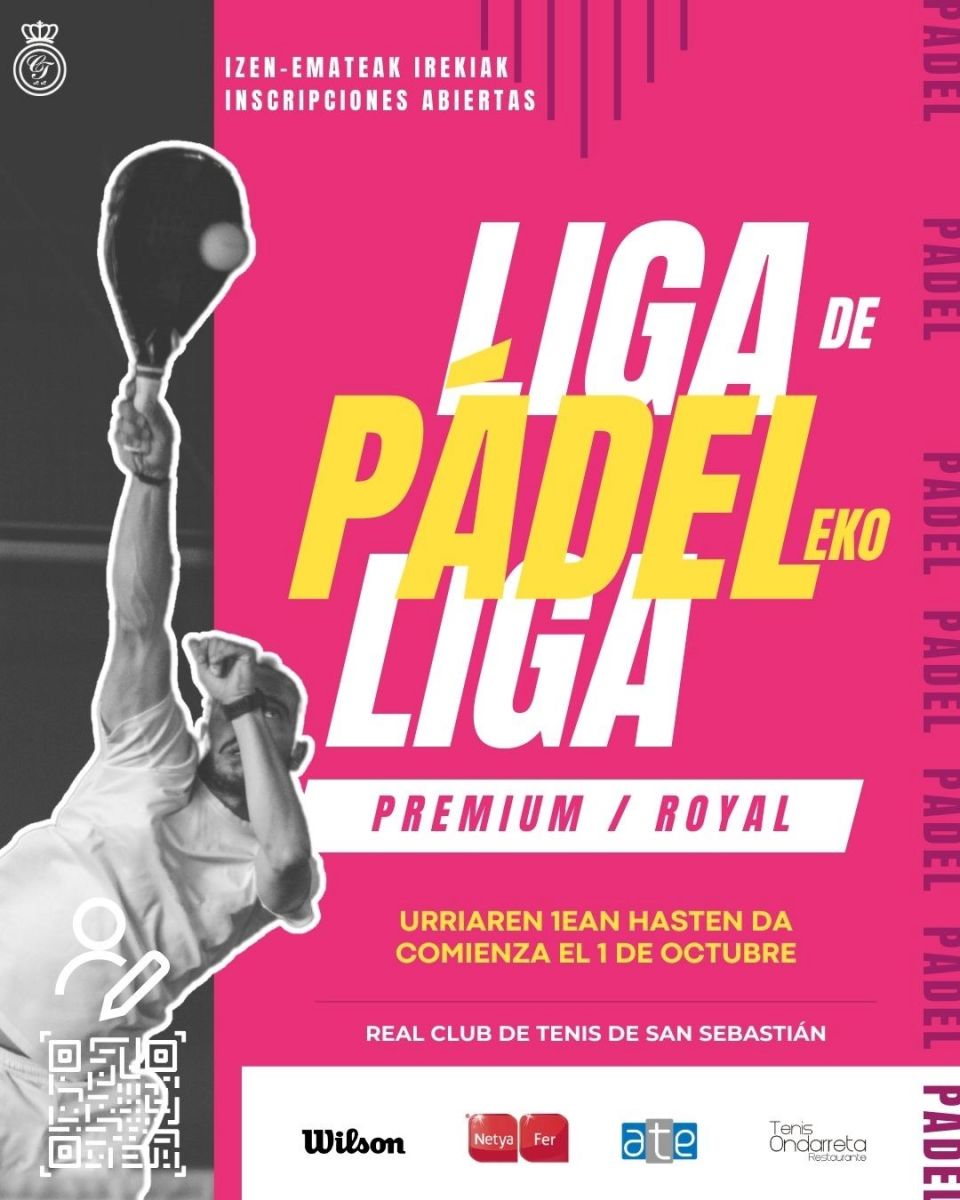 ABIERTA INSCRIPCIONES LIGA DE PADEL 2024/2025